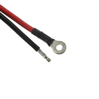 كابل بطارية نحاسي مطلي بالقصدير عيار 10 AWG شديد التحمل من PTFE/PBT، سلك لحام 1/0، طرف توصيل حلقي لتجميع أسلاك إمداد الطاقة