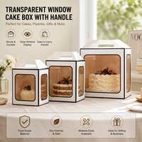 Maßgefertigte Transparente Fenster-Geschenkbox Tragbare Verpackung für Kuchen, Hochzeitsdekoration, Kekse, Blumensträuße, Spielzeug, Kraftpapier-Box