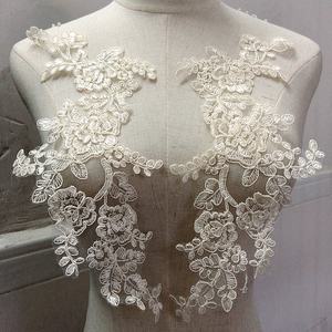 <span class=keywords><strong>Merveilleux</strong></span> Maille Noire Dentelle Applique Fleur De Mariage LT20440 - Product Image 4