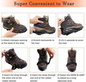 Zapatillas antideslizantes, empuñaduras de Crampon, pinza de tracción de hielo para nieve y hielo, venta al por mayor, 24 dientes - Product Image 5