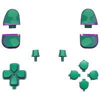 Caméléon Vert Violet D-pad R1 L1 R2 L2 Déclencheurs Options de partage Boutons de visage Ensemble complet de boutons pour contrôleur PS5 BDM-030/040/050