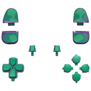 Camaleão Verde Roxo D-pad <span class=keywords><strong>R1</strong></span> <span class=keywords><strong>L1</strong></span> <span class=keywords><strong>R2</strong></span> <span class=keywords><strong>L2</strong></span> Gatilhos Compartilhar Opções Botões de Face Botões Conjunto Completo para Controlador PS5 BDM-030/040/050 - Product Image 2