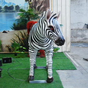 Động vật theo chủ đề công viên vườn cảnh quan tác phẩm điêu khắc thực tế di chuyển animatronic động vật Ngựa vằn mô hình để bán - Product Image 2