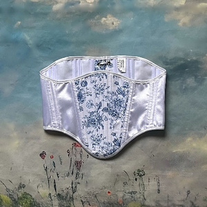 Vintage Chinoiserie Floral Embroidery Waist Cincher Short Underbust Corset <b>Belt</b> <b>for</b> <b>Dresses</b> Oriental Style Girdle - Product Image 6