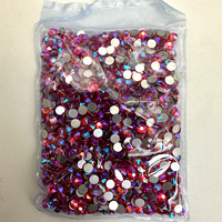 Lot de 1440 strass Light Siam AB SS6 SS10 SS16 SS20 à dos plat, non thermocollants, pour la beauté des ongles et les vêtements
