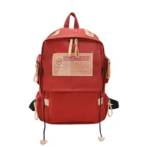 Hot Sale Casual Bright Orange Bags Sports Colorful Oxford Teenager High Schoolbags England Style Student back pack