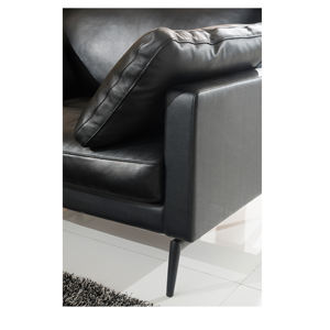 चीनी कारखानों बेचने क्लासिक विशाल लक्जरी काले चमड़े के सोफे - Product Image 3