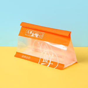 Bolsa de PE con Cierre Zip y Ventana Transparente Octogonal para Empaque de Pan Tostado, con Borde Enrollado y Sellado para Uso en Panadería y Exhibición - Product Image 1