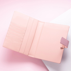Agenda Personalizada de Cuero PU Rosa A5, Diario con Anillas, Cuaderno con Hojas Sueltas, Recargable, Planificador, Organizador - Product Image 2