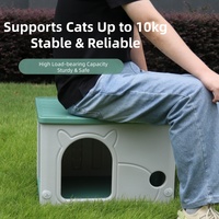 Mobilier d'intérieur moderne et luxueux pour animaux, motif animalier, en PE, armoire pour chat semi-fermée, maison pour animaux, hiver et été, facile à nettoyer, sans…