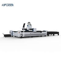 Machine de découpe laser à fibre 3015 avec table échangeuse pour tôles et tubes, entièrement encastrée, double palette, découpeuse laser CNC pour plaques et tuyaux