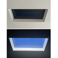 Panneau lumineux LED moderne commercial, base en acrylique, effet ciel bleu, lumière artificielle pour hôtel, bureau, indice de protection IP54