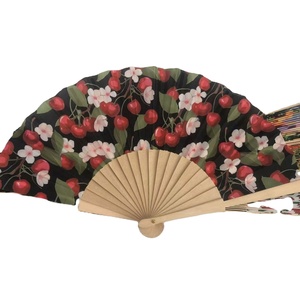 Abanico Plegable de Tela con Impresión Personalizada, Abanico de Mano de Bambú y Madera, Regalo Promocional - Product Image 3