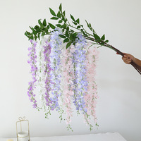 Guirlande de glycine artificielle longue en soie pour événements, hôtels et décoration intérieure – Vente en gros directe usine