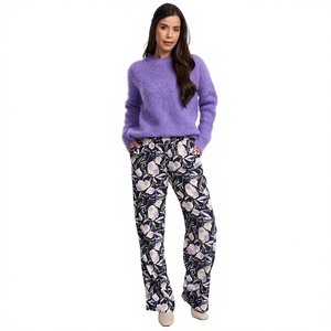 Sweat-shirt en mohair pour femme, pull personnalisé de luxe, col rond, doux, chaud, tricoté, décontracté, streetwear, mode hiver - Product Image 2