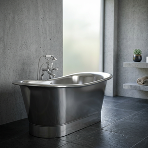 Baignoire ovale en acier inoxydable de style industriel, durable, pour adulte, sans couvercle, CH-799 - Indian Home Crafts - Product Image 3