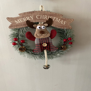 Guirlande <span class=keywords><strong>de</strong></span> guirlande <span class=keywords><strong>de</strong></span> poupée joyeux Noël 2025 père noël et bonhomme <span class=keywords><strong>de</strong></span> neige pour décoration <span class=keywords><strong>de</strong></span> porte d'entrée ornement cadeau - Product Image 1