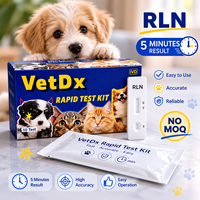 Tes diagnostik cepat Rabies Ag RBV Rabies Ab untuk kesehatan anjing di rumah sakit hewan peliharaan.