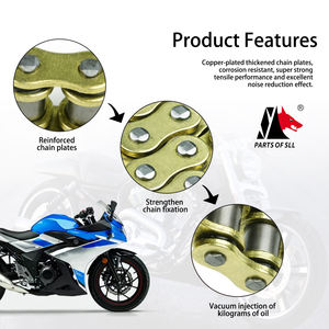 Цепочка для модификации и модернизации мотоцикла, Золотая сальник 428HO, утолщенная и Высококачественная цепь для мотоцикла - Product Image 2