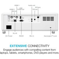 Projecteur laser à courte focale Optoma GT1090HDRx 4K HDR pour cinéma maison et jeux, fonctionnement sans lampe pendant 30 000 heures