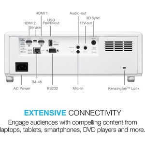 Optoma GT1090HDRx Short Throw Laser <b>Projector</b> 4K HDR Home Theater Gaming 30000 Hours Lamp-Free Operation - Product Image 2