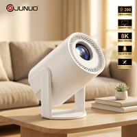 Projecteur LCD Mini JUNUO TURN1 en Gros, Android 14, Wi-Fi, 200 Lumens, 720P, 4K, Home Cinéma à Courte Portée, Haut-parleurs Intégrés, Portable