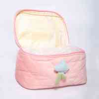 Sac de voyage portable en tissu peluche doux, grande capacité, résistant à l'eau, avec fermeture éclair et motif floral 3D mignon, idéal pour la vente en gros