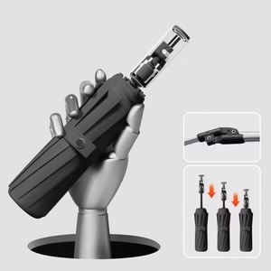 Paraguas Mecánico Automático Plegable de Tres Secciones, Moderno, Negro, con Protección Solar y Antideslizante, Doble Uso para Sol y Lluvia - Product Image 1