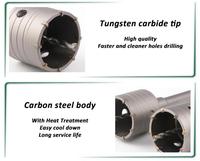 Lot de 2 forets à carottage en carbure TCT de 65/80 mm pour béton, maçonnerie et tuyaux AC – Fournisseur d'usine