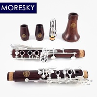 Customized Rosewood Silver Plated Bb Clarinet 17 Keys Mopane Body