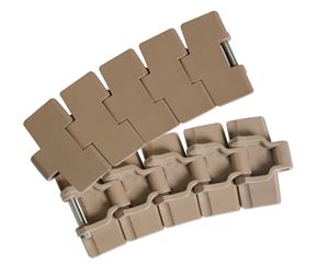 <span class=keywords><strong>PL</strong></span> 880 Flex Bevel Slat Top Chain Förderung von Lebensmittel getränke flaschen und-behältern Zuverlässiger POM mit Edelstahls tift - Product Image 1