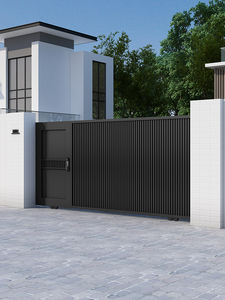 Puertas Automáticas <span class=keywords><strong>de</strong></span> Aluminio para Patio, Entrada <span class=keywords><strong>de</strong></span> Jardín <span class=keywords><strong>de</strong></span> Villa, Valla <span class=keywords><strong>de</strong></span> Seguridad, Marco Metálico, Rejilla - Product Image 2