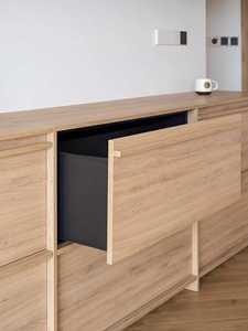 Meubles de cuisine de style européen moderne avec table pliante et tiroirs de rangement - Product Image 5