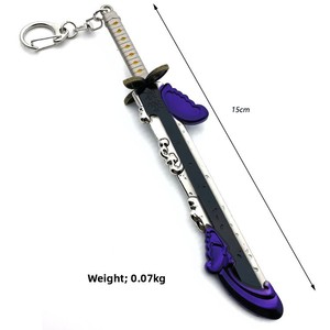 Wholesale 4 Design <b>Anime</b> <b>Keychain</b> Tanjirou Nichirin Sword Butterfly Shinobu Rengoku Metal Keyring Pendant - Product Image 4