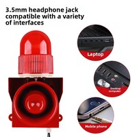 JZCN Audio Trigger Durable Portable Sound Light Alarm 220V Fault Indicator Warning Voice Amplifier Horn 120dB