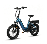 Vélo électrique pliable à pneus larges de 20 pouces, 500 W, 48 V, entrepôt européen en Italie, Teeness