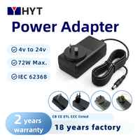 Adaptateur secteur mural Hua Yi Teng 72W max 5V/12V/24V 2A-5A en ABS pour PC et appareils électroniques