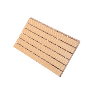 Wood Sound Absorbing Panels Rectangle MDF Core Fireproof Perforated For Wall Ceiling KTV Decorative Acoustic Panels - Product Image 1