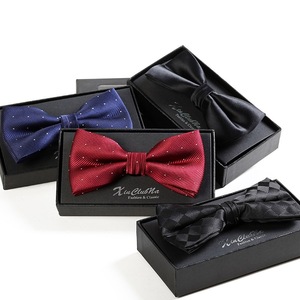 Adjustable Men's Bow Tie Plaid Polka Dots Striped Pre-tied Tuxedo Butterfly Bowtie Formal Neck Ties Wedding Party Accessories - Product Image 3