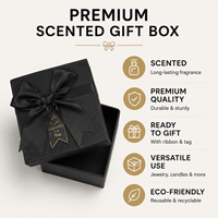 Boîte cadeau en carton rigide écologique de luxe personnalisée, laminée mat, imprimée en sérigraphie, pour bougies en cire de soja