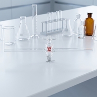 Robinet de laboratoire en verre borosilicate transparent résistant aux produits chimiques, avec bouchon en verre, sur mesure, OEM, CS Labglass