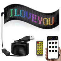 Panel LED programable camión parabrisas tablero de mensajes foto pantalla Led interior SDK USB alimentado coche Led signo interior sin contacto