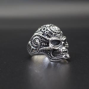 Unique Revenge Jewelry Collection 925 Silver Punk Men Ring Skull - Product Image 6