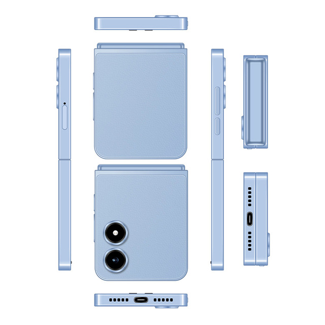 UNIWA Pocket 2-2.5 Inch Screen 4G Fashionable Rugged Cell Phone with U Shape Hinge Folding Cloudmosa Service Keypad