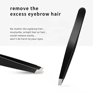 Pinzas Antiestáticas de Acero Inoxidable Personalizadas para Cejas, Color Negro, Rosa y Dorado, Herramienta Inclinada para Depilar Cejas - Product Image 3