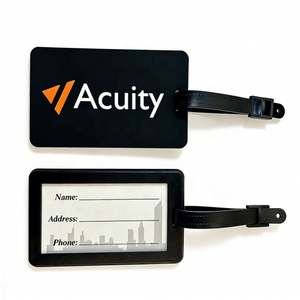 Étiquettes de bagages en PVC personnalisées de haute qualité, tendance 2026, best-seller, étiquettes carrées imprimées durables avec logo en relief - Product Image 2