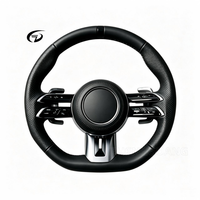 Volant de direction personnalisé en cuir véritable noir et carbone pour Mercedes-Benz W117 Classe E et Classe G