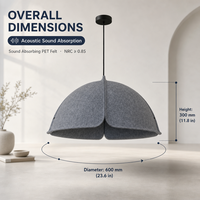 Abat-jour en feutre PET, panneau acoustique moderne, panneau en polyester absorbant le son, abat-jour pour la décoration de plafond de bureau