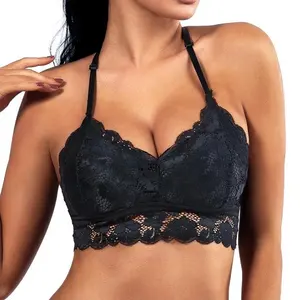 جديد إمرأة الجوف خارج Bralette بلون الجمال الخلفي الدانتيل الملابس الداخلية سترة مثيرة الإناث إضافة سادة اللاسلكية الصدرية سلس الملابس الداخلية