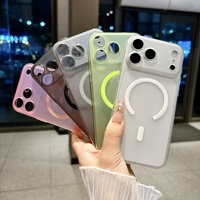 Funda Simple Translúcida Ultrafina para Teléfono, Compatible con iPhone 17, 16 Pro Max, 15, 14, 13, 12, Colorida, Magnética, con Carga Inalámbrica